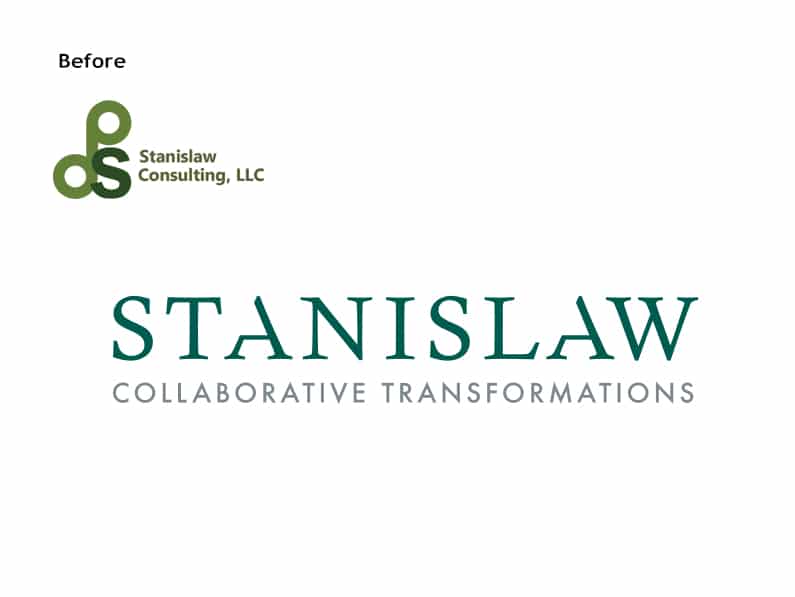 Stanislaw Consulting Before and After Logo