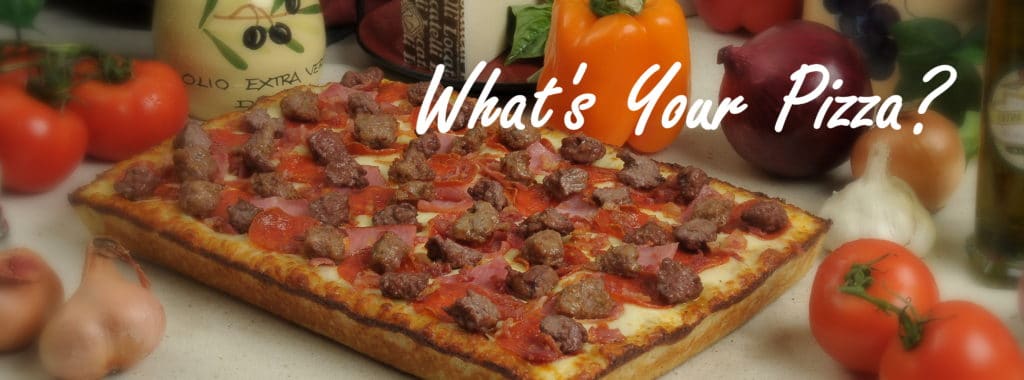 Benito's Meat Specialty Pizza, with their signature deep dish fluffy & crispy dough recipe!