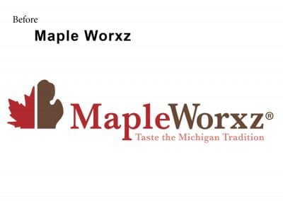 MapleWorxz - Michigan Maple Syrup Before After Logo