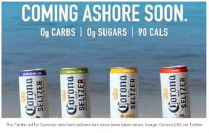 Corona's Seltzer Coming Ashore Soon Ill-timed ad