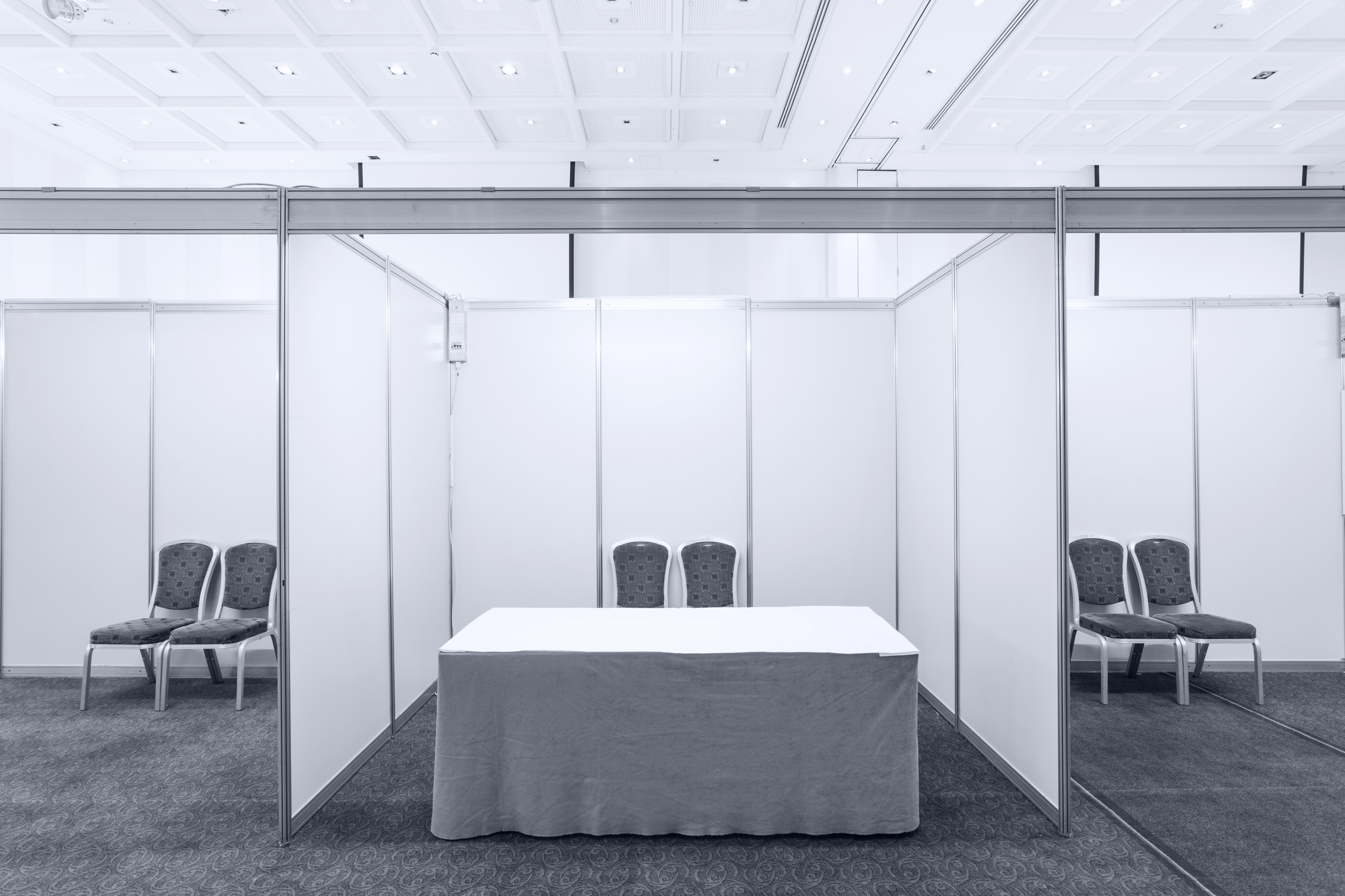 Empty Tradeshow Booth - Social Media is your virtual tradeshow booth