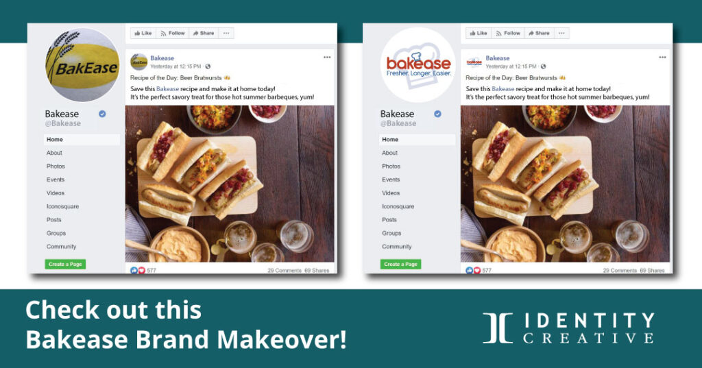 Bakease rebranding new logo and Facebook makeover